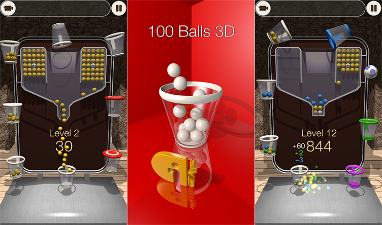 100 Balls 3D Screens