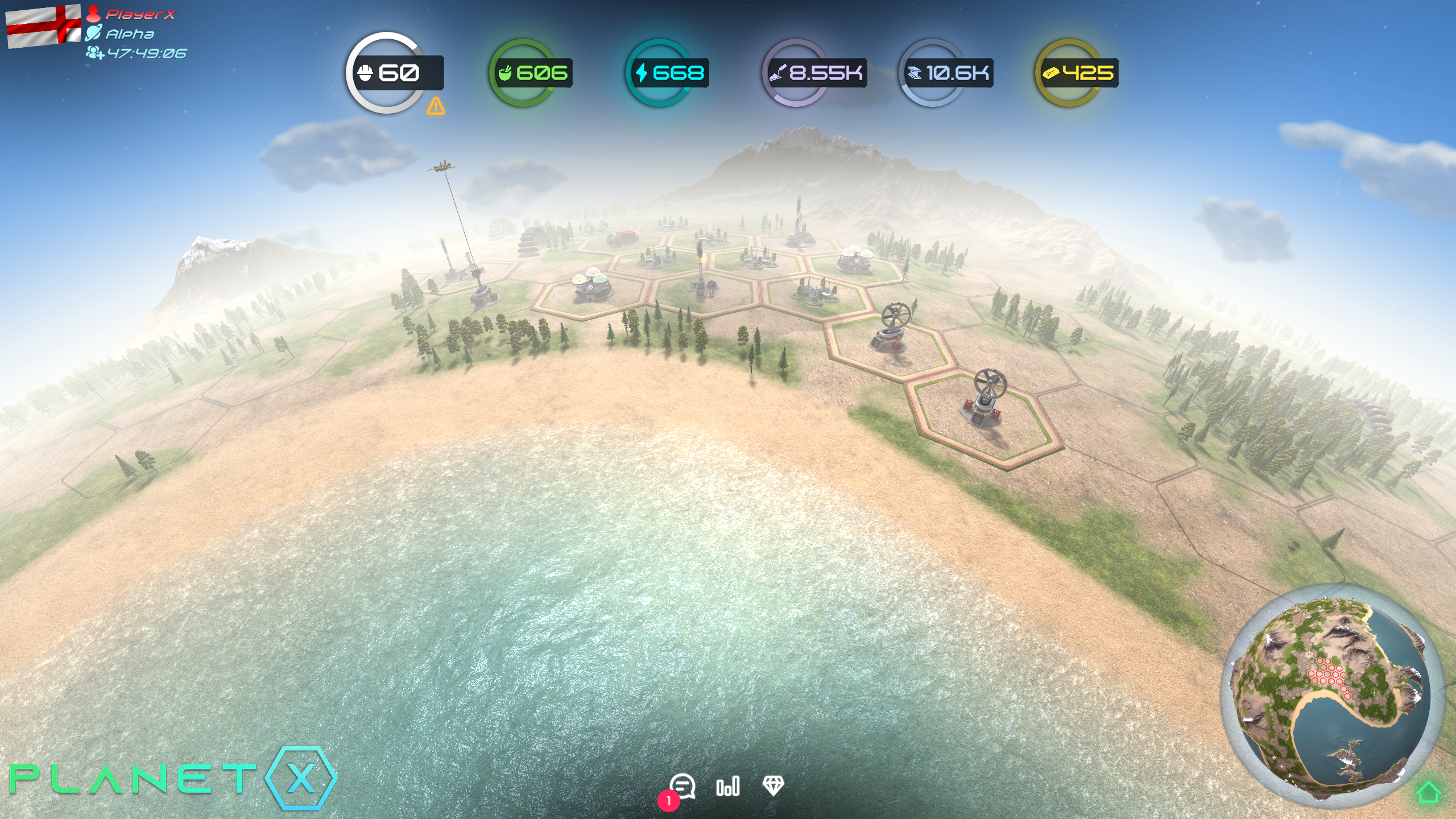 PlanetX base building